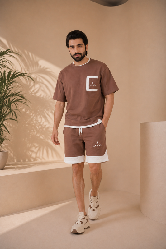ZAWAR  Terry Summer Set (Coffee Brown)