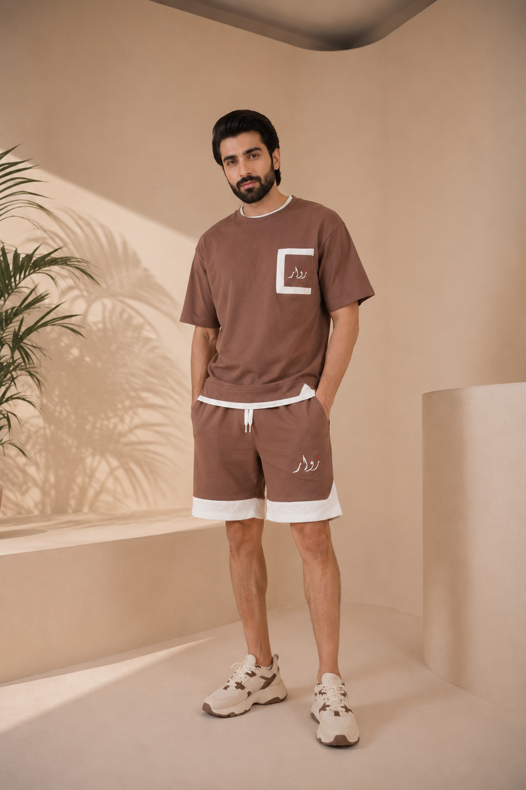 ZAWAR  Terry Summer Set (Coffee Brown)