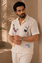 SANDSTONE Crochet Shirt — By ZAWAR